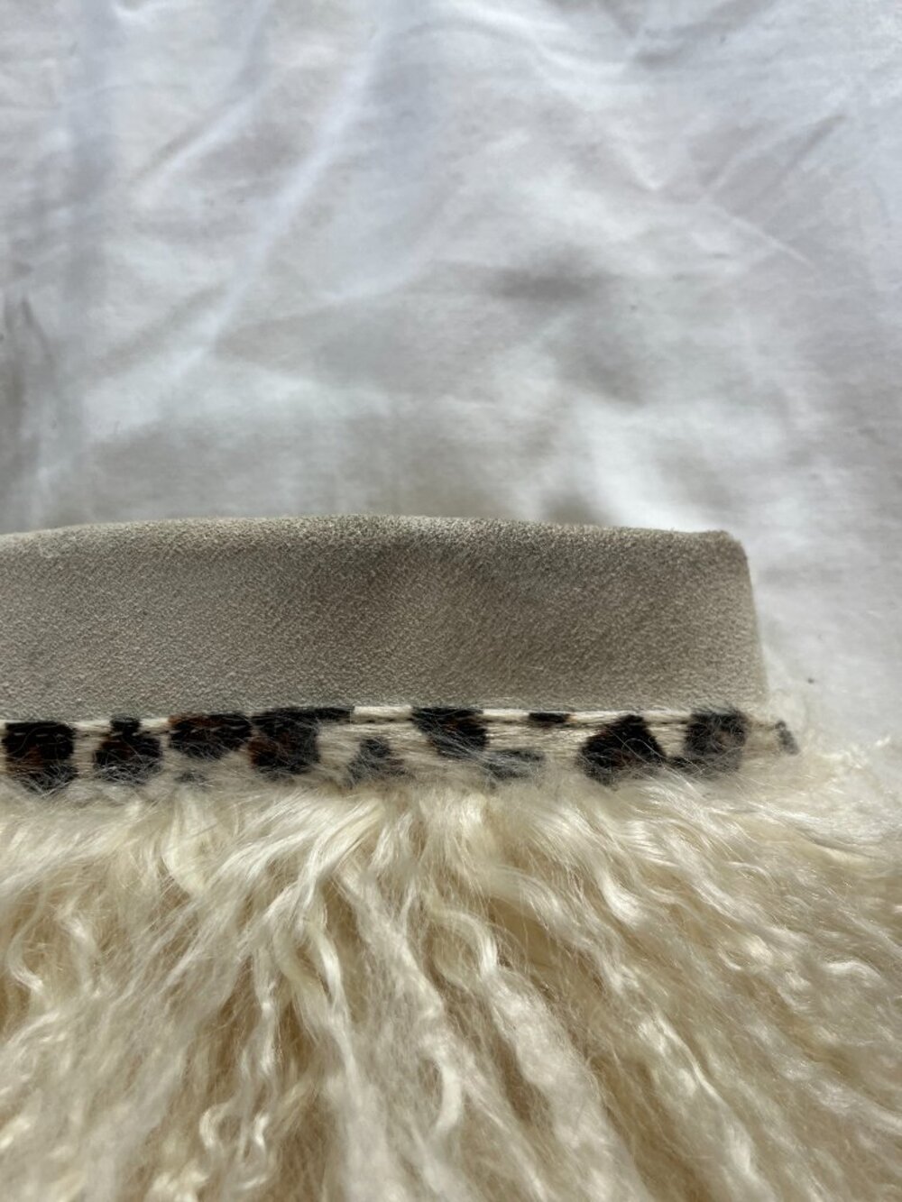 Pajar Italian Leather Suede White Fur Cheetah Print Boots - Picture 6 of 11